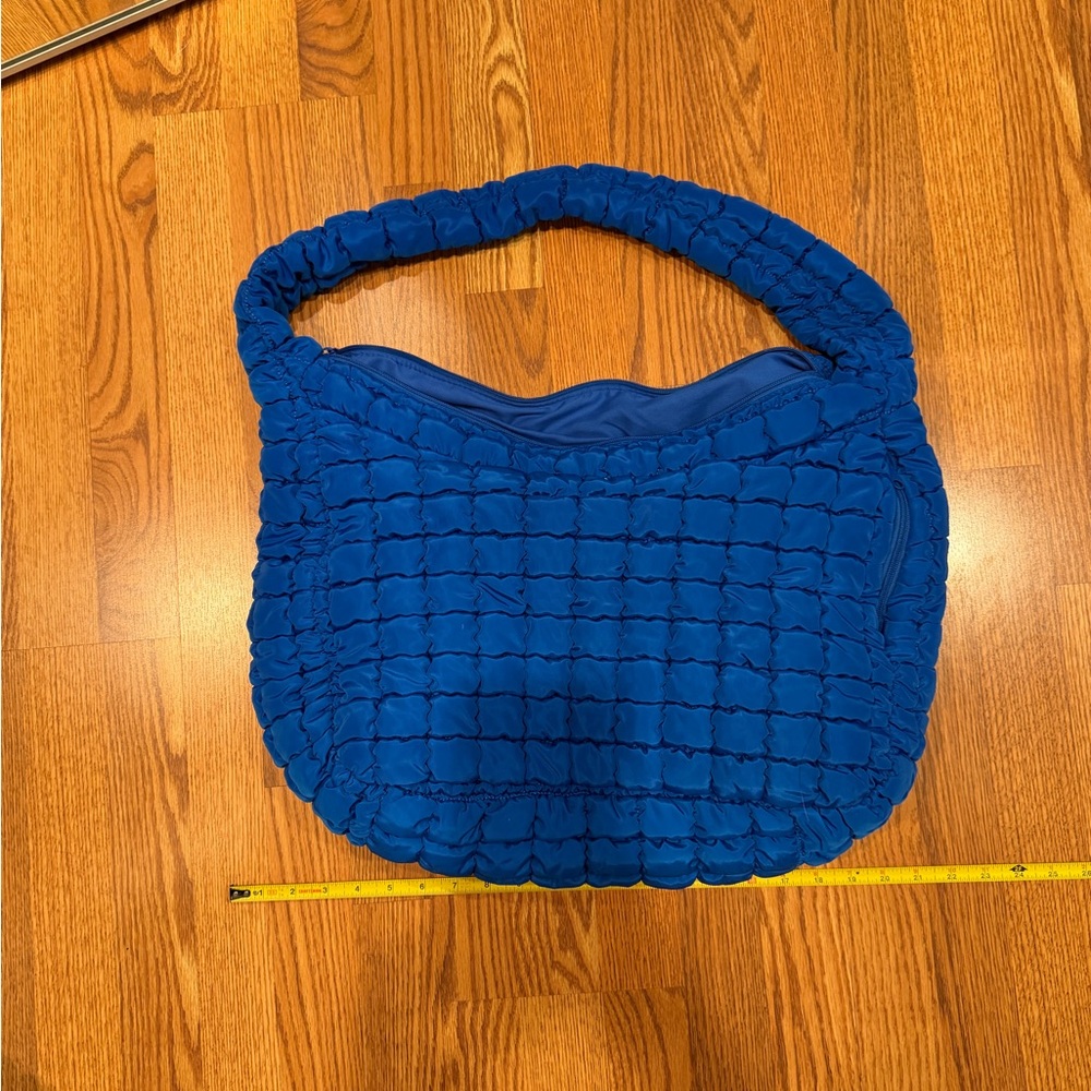 Royal Blue Quilted Shoulder Bag